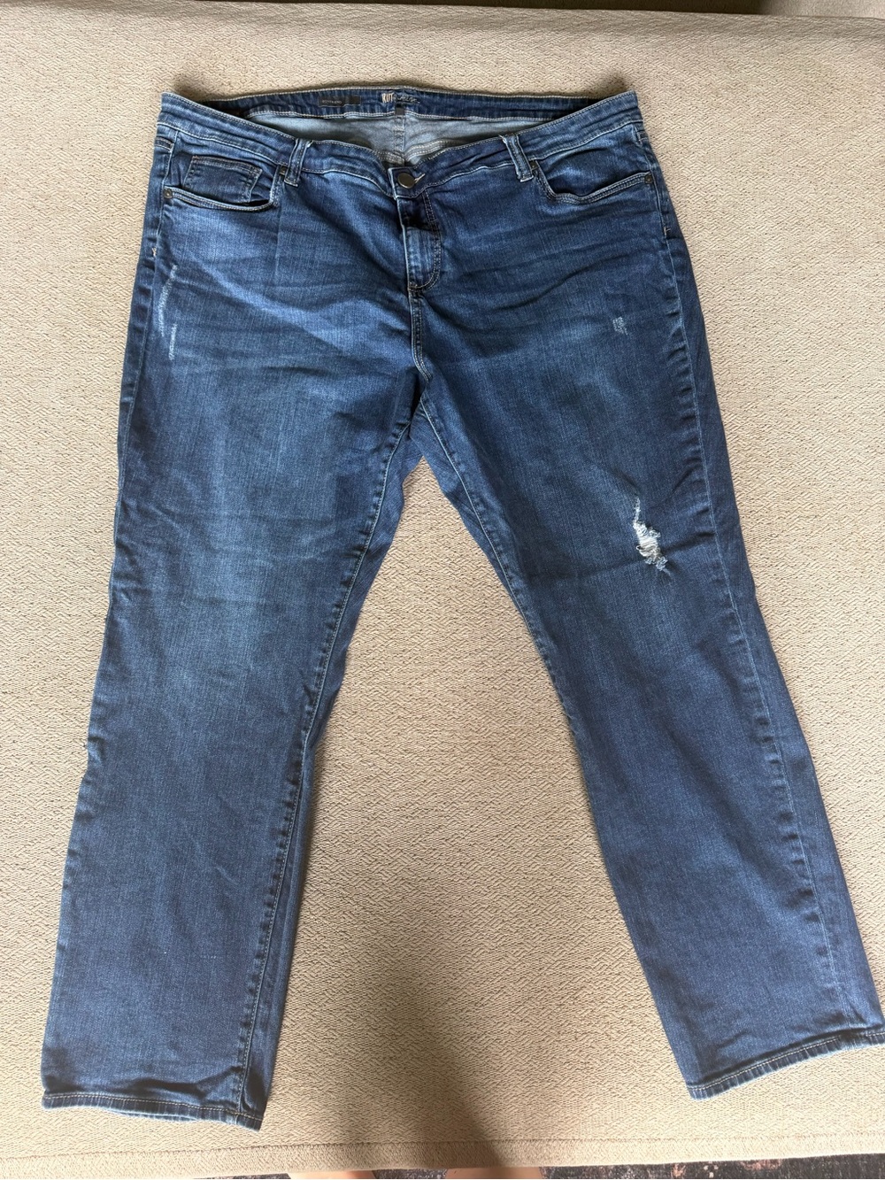 Kut from the Kloth Boyfriend Jeans Size 22W Distressed Blue SP017GD1